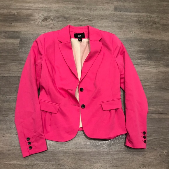 H&M Jackets & Blazers - H&M Solid Pink Blazer